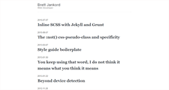 Desktop Screenshot of brettjankord.com
